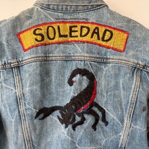 Vintage kids small orange tag Levi Jacket with embroidery ⭐️ 🦂